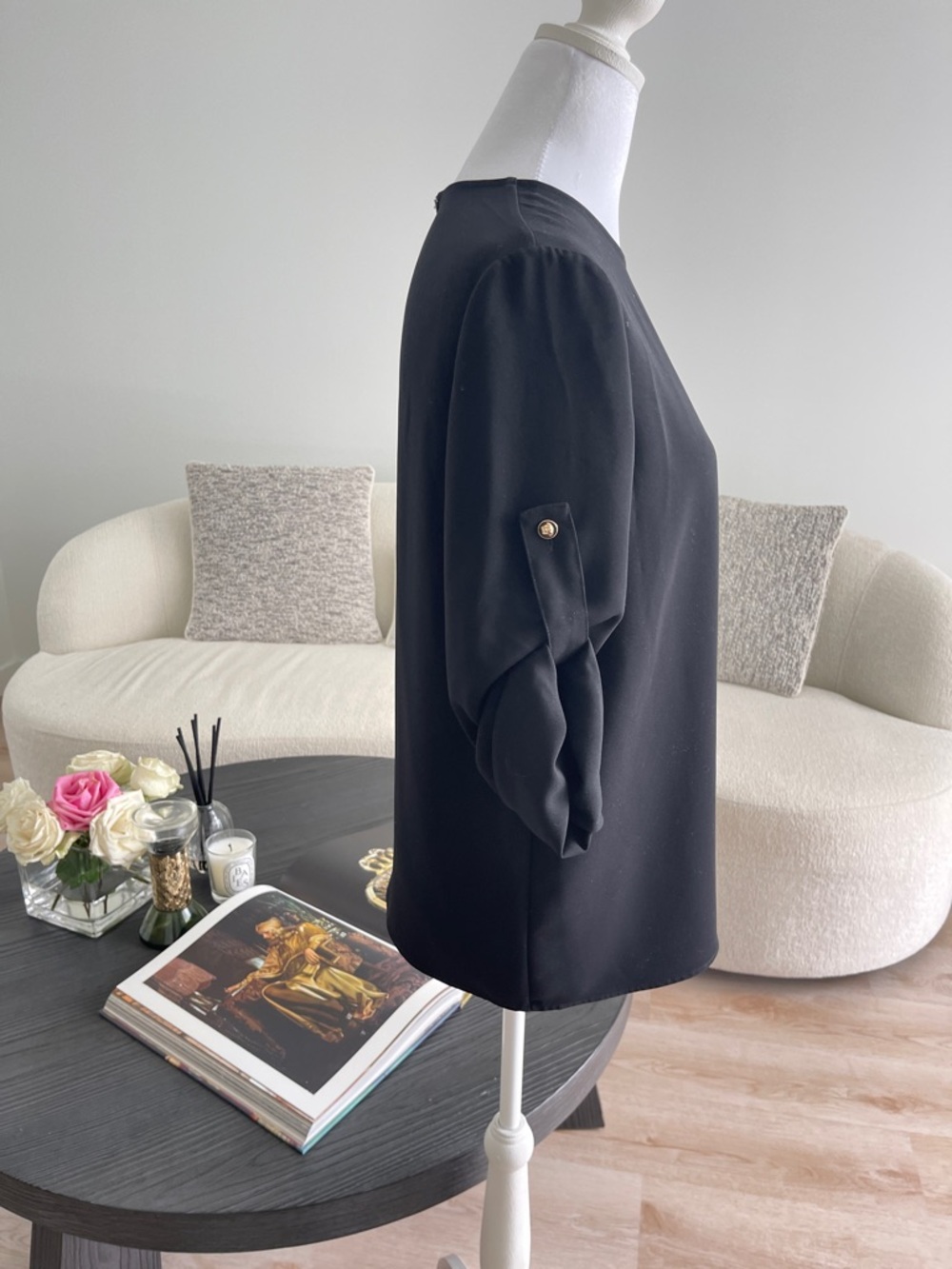 Versace Relaxed Black Blouse sz 38 $995 - Picture 15 of 16